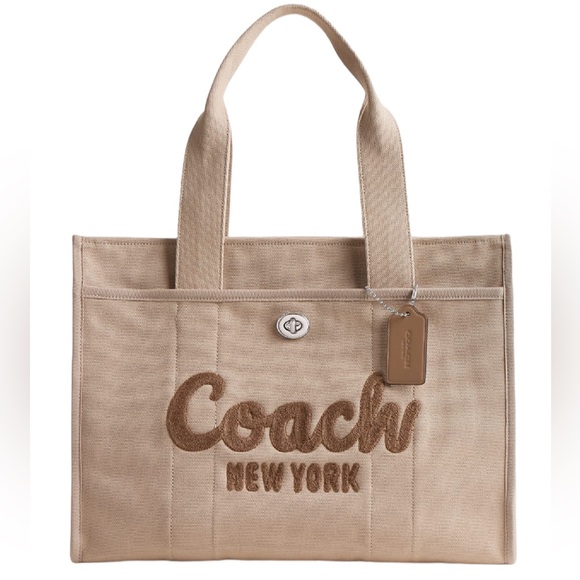 Coach Handbags - COACH LIKE NEW tan neutral large canvas tote bag